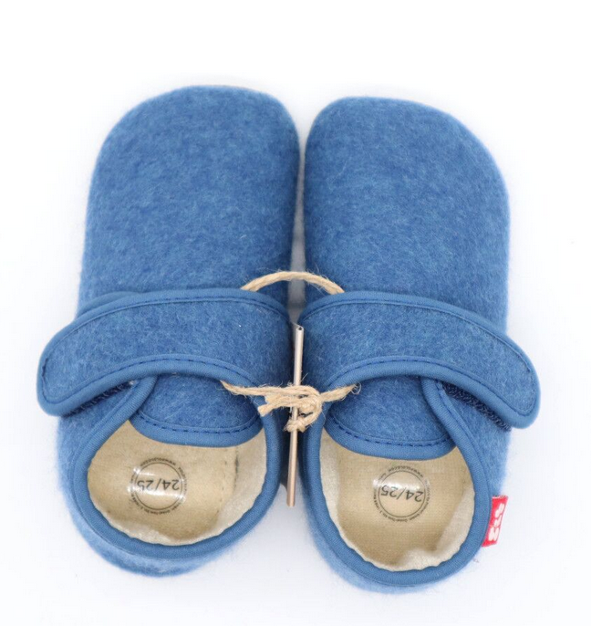 Chaussons pieds nus en laine avec fermeture velcro Pololo Naturwelten